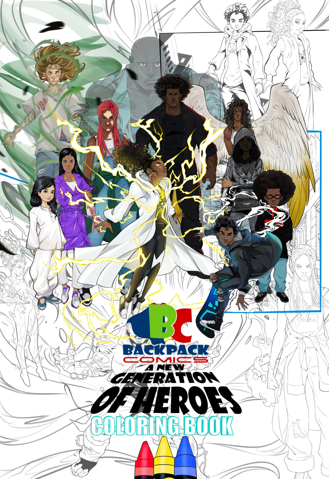 Backpack Comics: A New Generation of Heroes Coloring Book