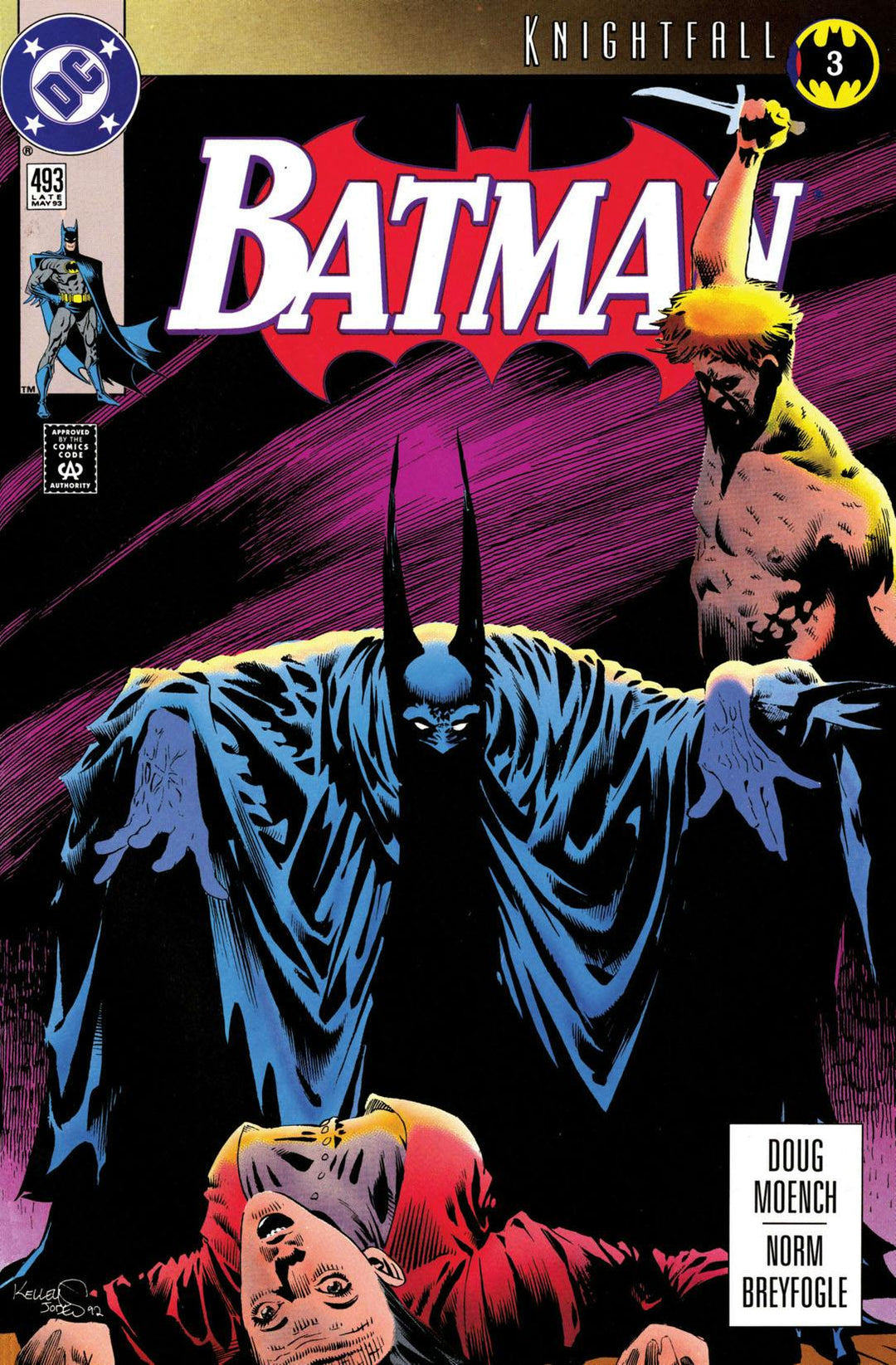 Batman (1940) #493 [Knightfall - Part 3] Variant (2nd Print) <C-BINS>