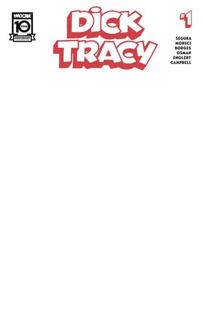 Dick Tracy (2024) #1 Cover D Blank Sketch Variant