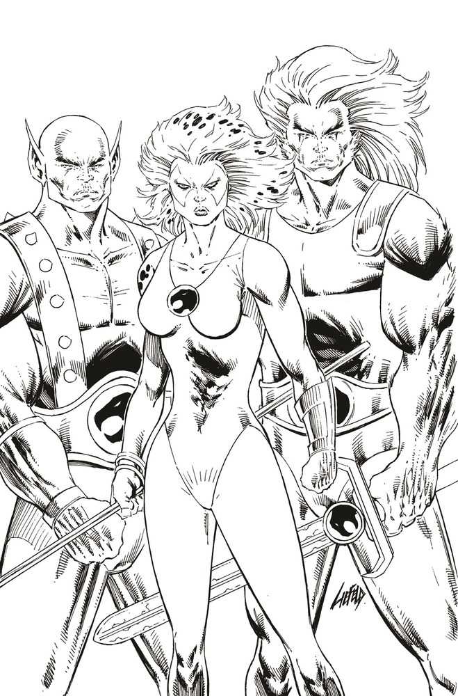 Thundercats (2024) #3 Cover ZA (1:11) Liefeld Black & White Virgin Variant Edition