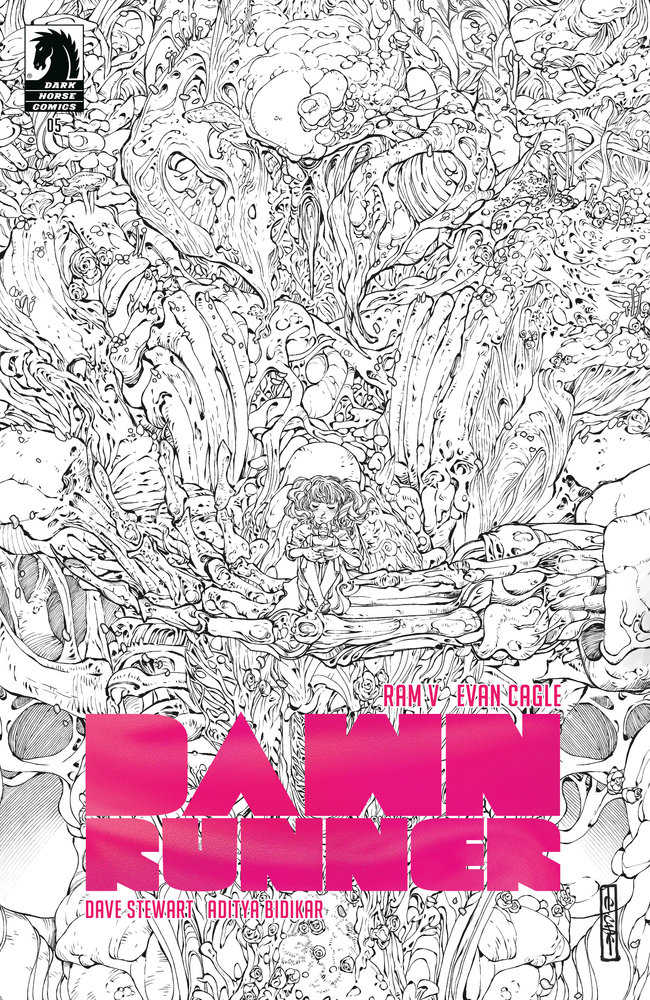 Dawnrunner #5 Cover D (1:10) Evan Cagle Black & White Foil Variant