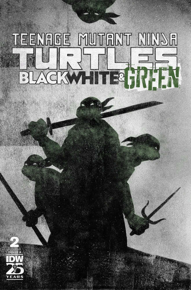 Teenage Mutant Ninja Turtles Black White And Green #2 Variant B (Love)