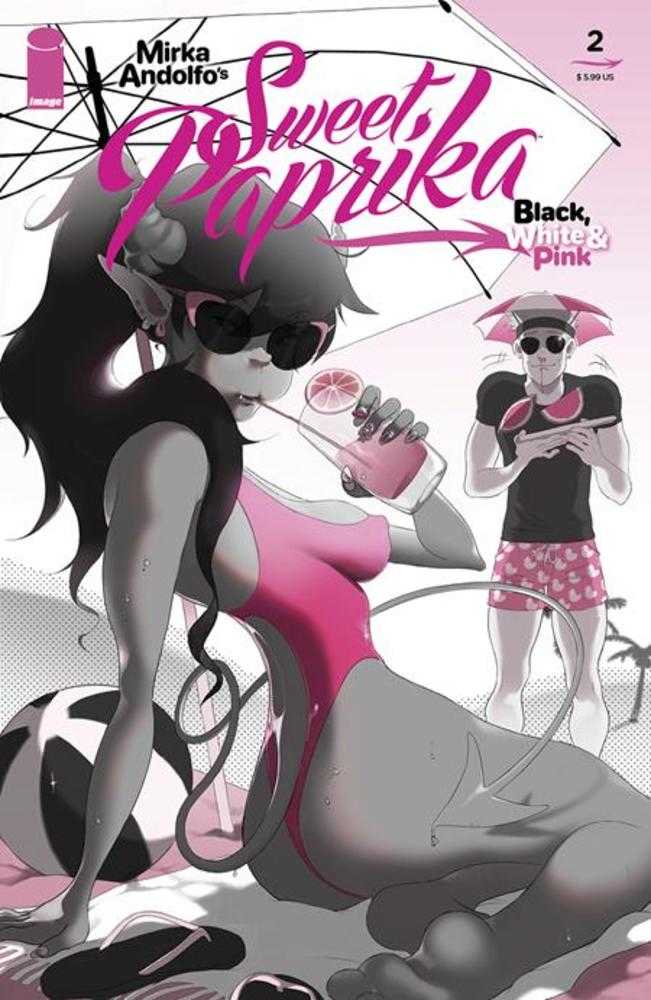 Mirka Andolfos Sweet Paprika Black White & Pink #2 Cover D Elena Manicastri Variant