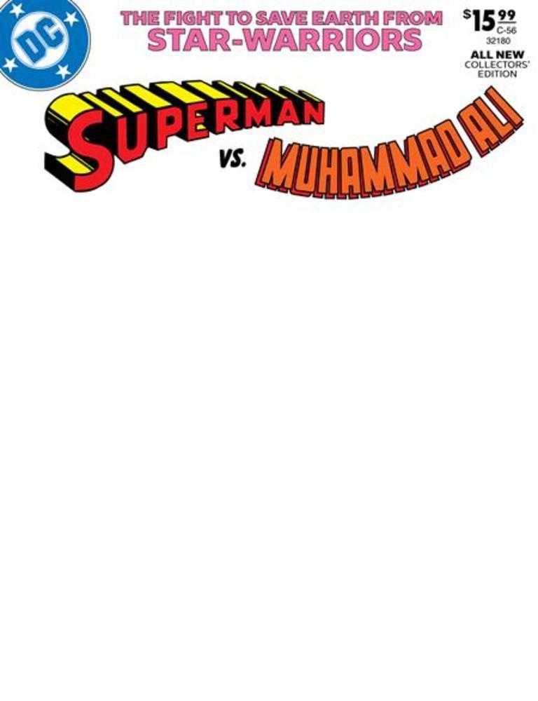 Superman vs Muhammad Ali All New Collectors Edition #56 Facsimile Edition Cover C Blank Variant