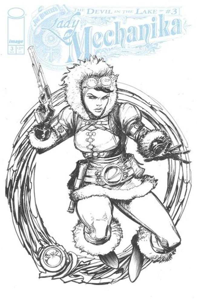 Lady Mechanika The Devil In The Lake #3 (Of 4) Cover C (1:10) Joe Benitez Black & White Variant