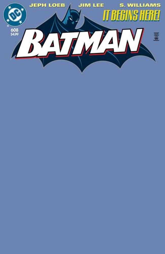 Batman (1940) #608 Facsimile Edition Cover C Blue Blank Card Stock Variant