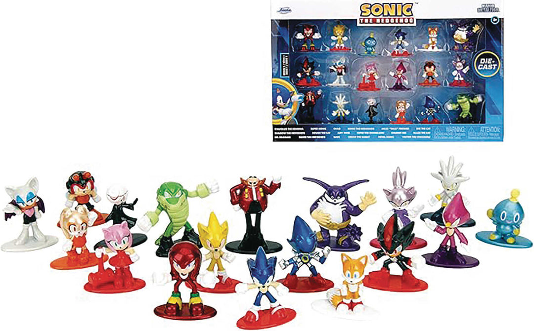Sonic The Hedgehog 1.65in Die-Cast Figures 18 Pack