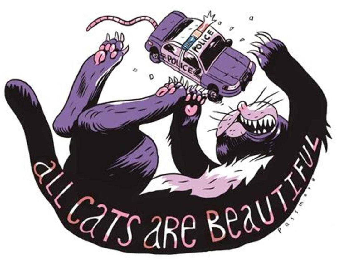 All Cats Are Beautiful Acab Sticker
