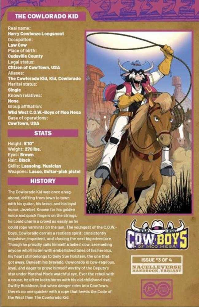 Wild West Cow Boys Of Moo Mesa #3 (Of 4) Cover C Patrick Spaziante Handbook Variant