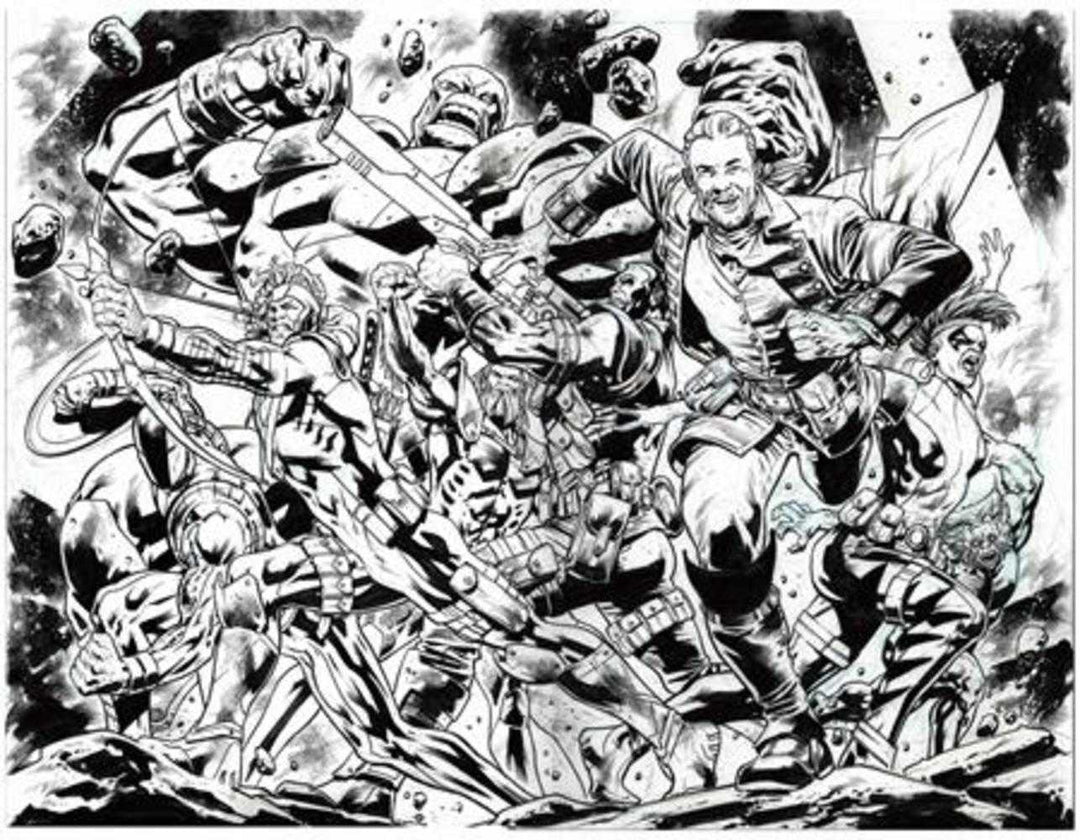 Redcoat #15 Cover E Bryan Hitch Youngblood Team Up Bw Virgin Wraparound Variant