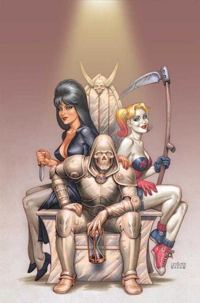 Harley Quinn X Elvira #5 Cover J (1:15) Joseph Michael Linsner Full Art Virgin Variant