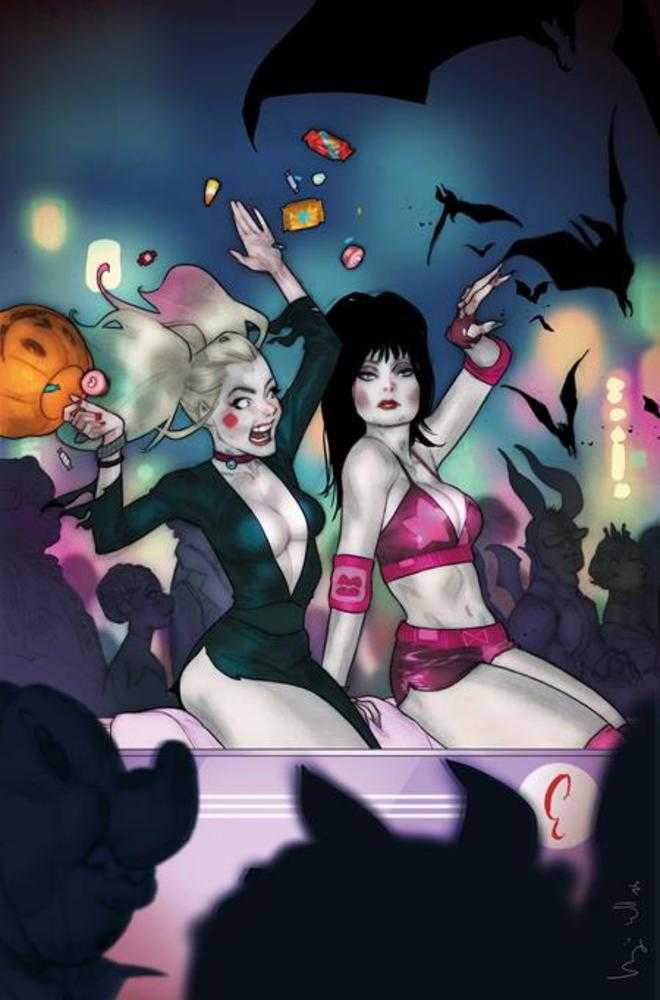Harley Quinn X Elvira #6 Cover I (1:10) Ben Caldwell Full Art Virgin Variant
