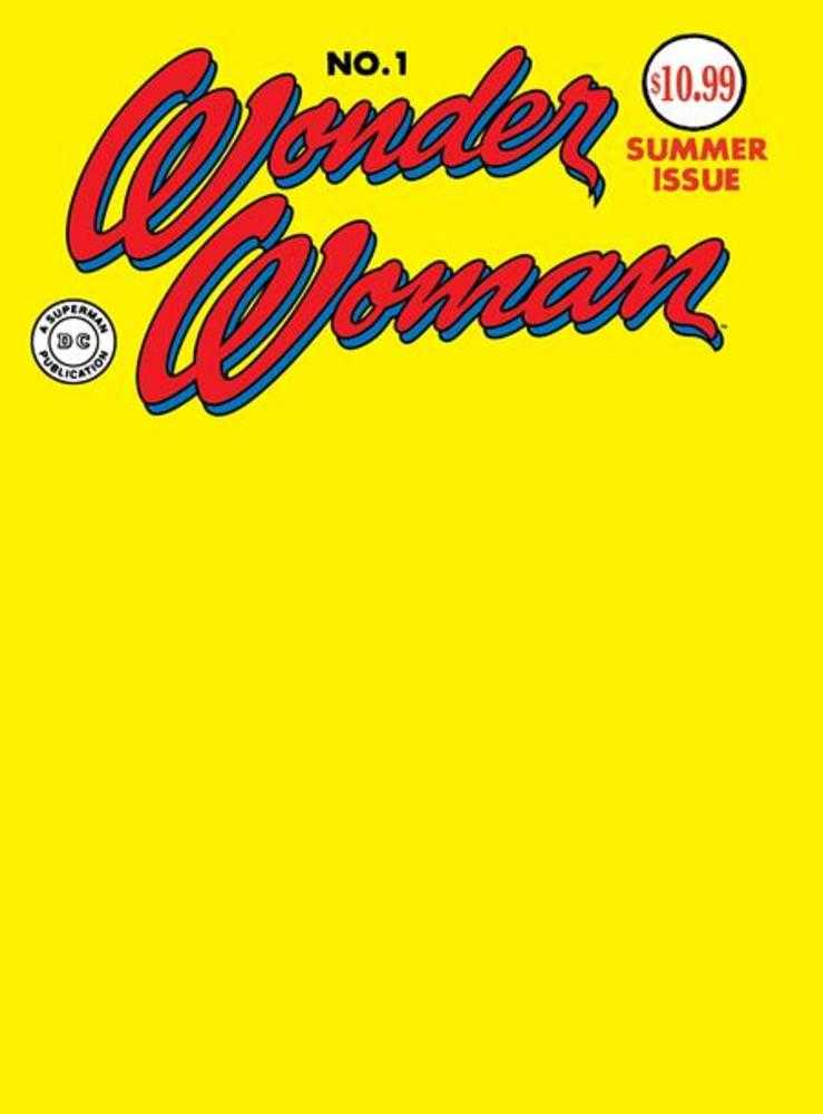 Wonder Woman (1942) #1 Facsimile Edition Cover B Blank Card Stock Variant (2026 Edition)