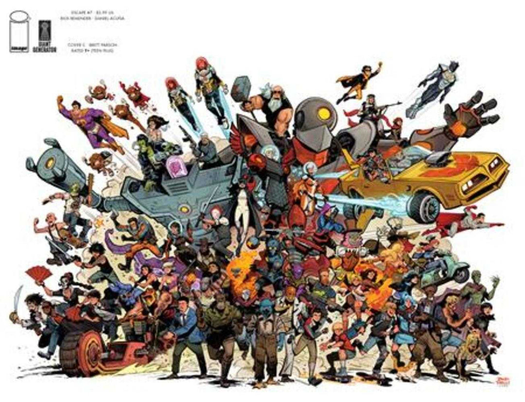 Escape #7 Cover C (1:15) Brett Parson Giant Generator Group Shot Wraparound Variant