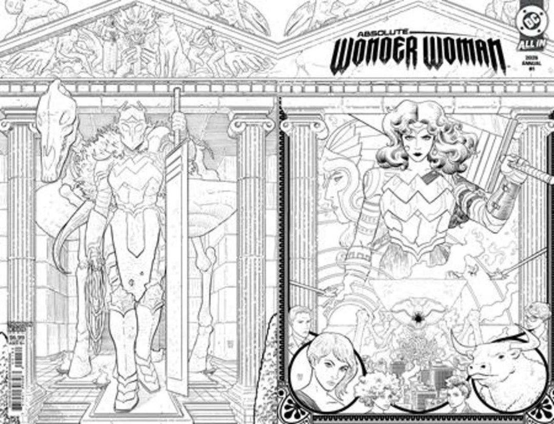 Absolute Wonder Woman Annual 2026 #1 (One Shot) Variant (2nd Print) Cover B Hayden Sherman Black & White Wraparound Card Stock Variant