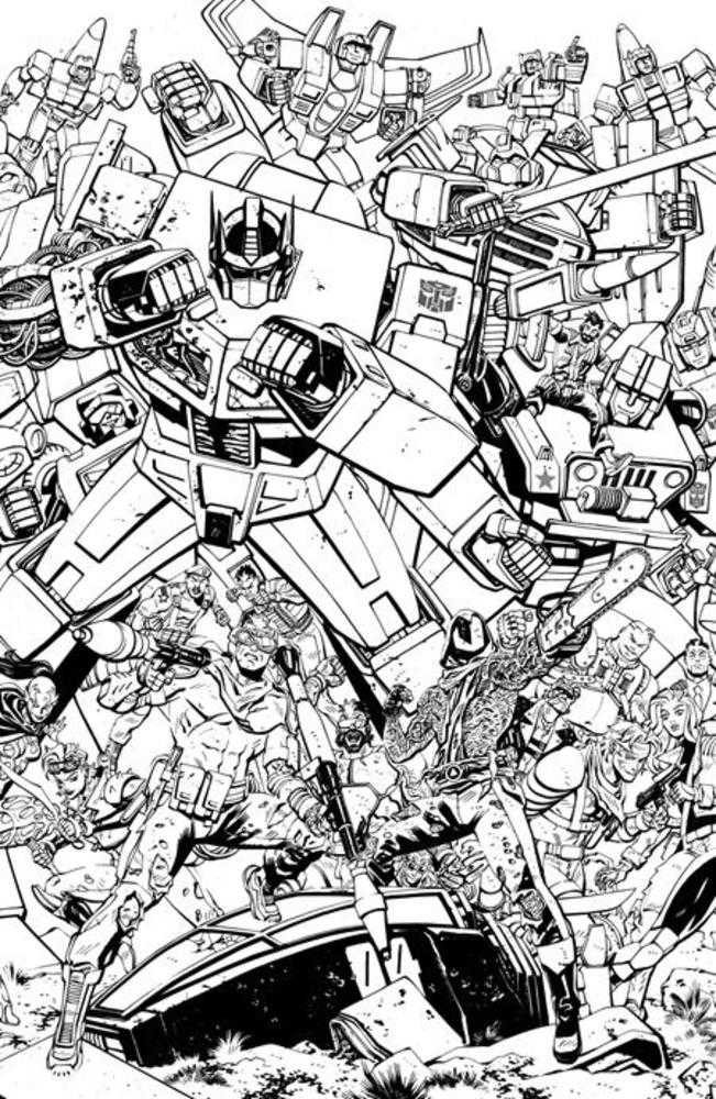 G.I. Joe (2024) #23 Cover G Tom Reilly Transformers Black & White Energon Universe 3rd Anniversary Connecting Variant