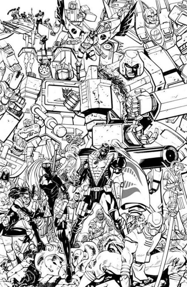 Transformers (2023) #33 Cover G Tom Reilly Energon Universe 3rd Anniversary Black & White Variant