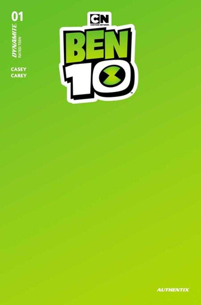 Ben 10 (2026) #1 Cover R Green Blank Authentix Variant