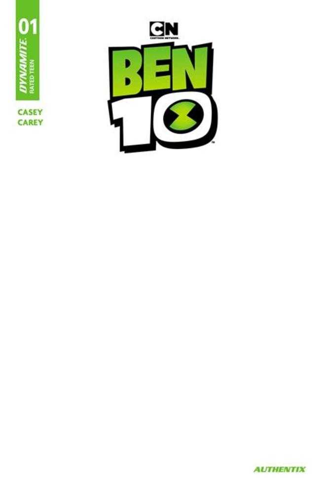 Ben 10 (2026) #1 Variant (2nd Printing) Cover C Blank Authentix Variant