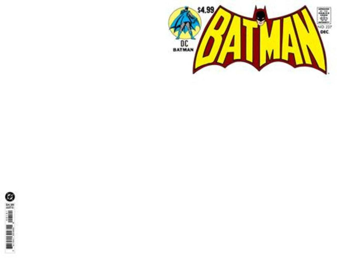 Batman (1940) #227 Facsimile Edition Cover B Blank Card Stock Variant