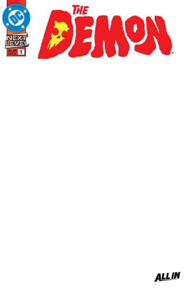 Demon (2026) #1 Cover F Blank Card Stock Variant