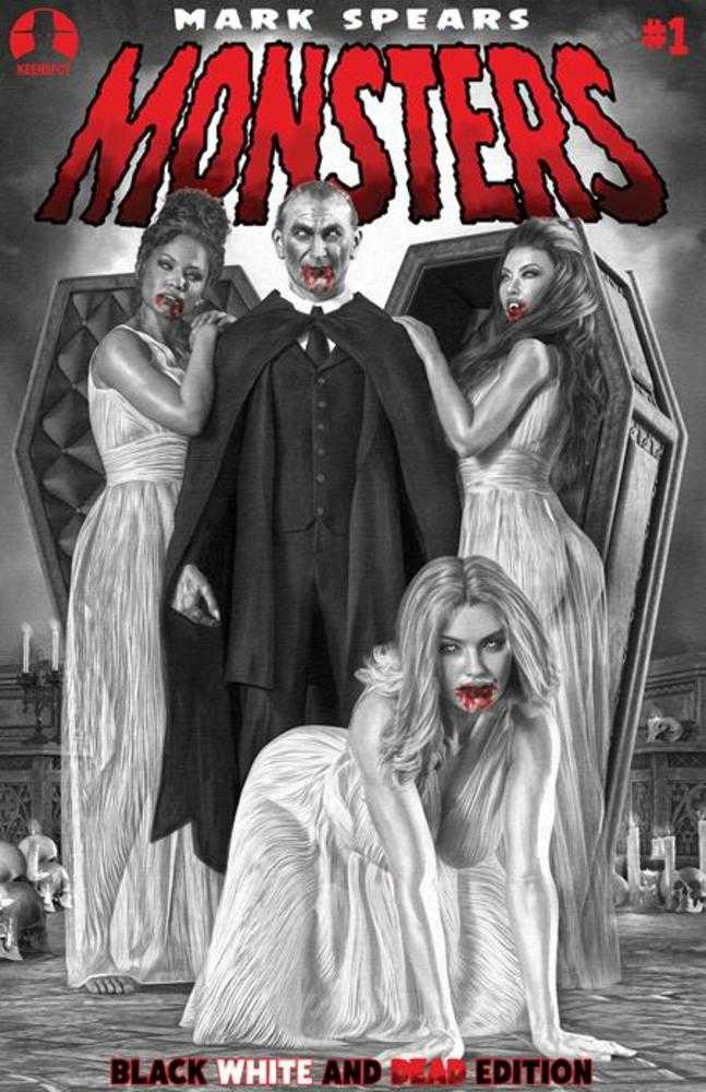 Mark Spears Monsters #1 Variant (7th Printing) Black White & Dead Edition Cover C Mark Spears Court Of Blood Variant