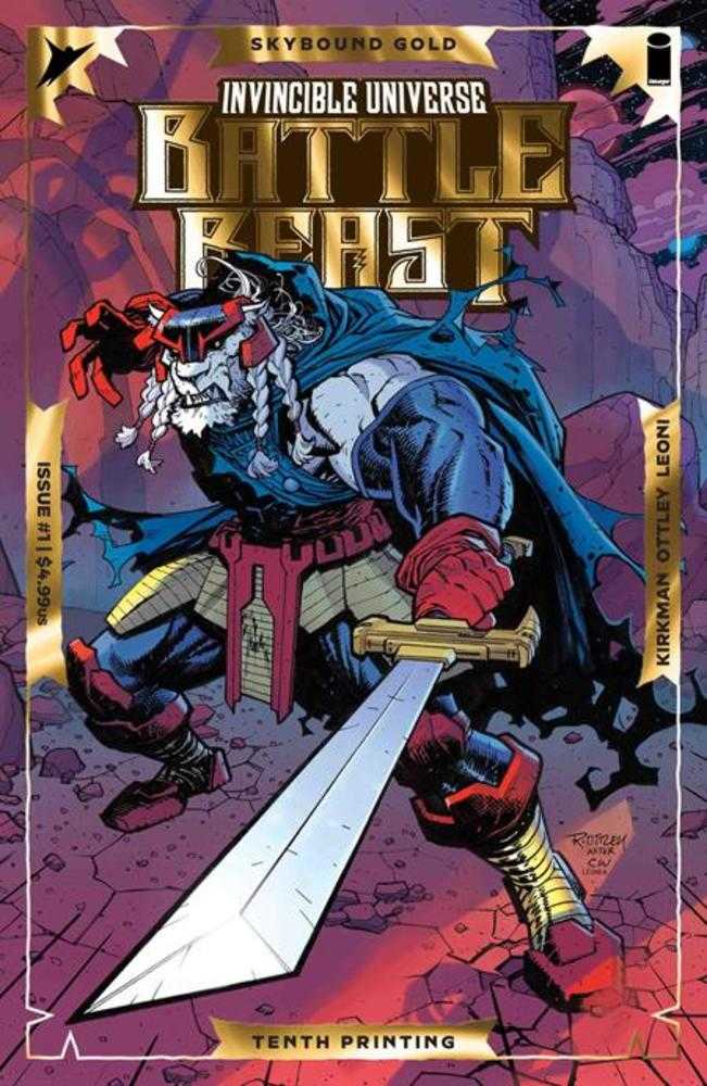 Invincible Universe Battle Beast #1 Variant (10th Printing) Cover A Ryan Ottley & Annalisa Leoni Emboss & Gold Foil