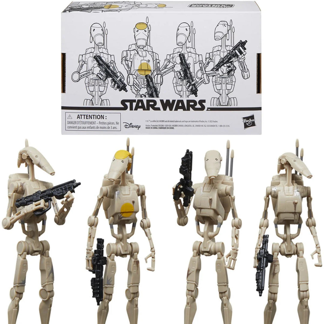 Star Wars: The Vintage Collection - Battle Droid (3 3/4-Inch) Action Figures 4-Pack
