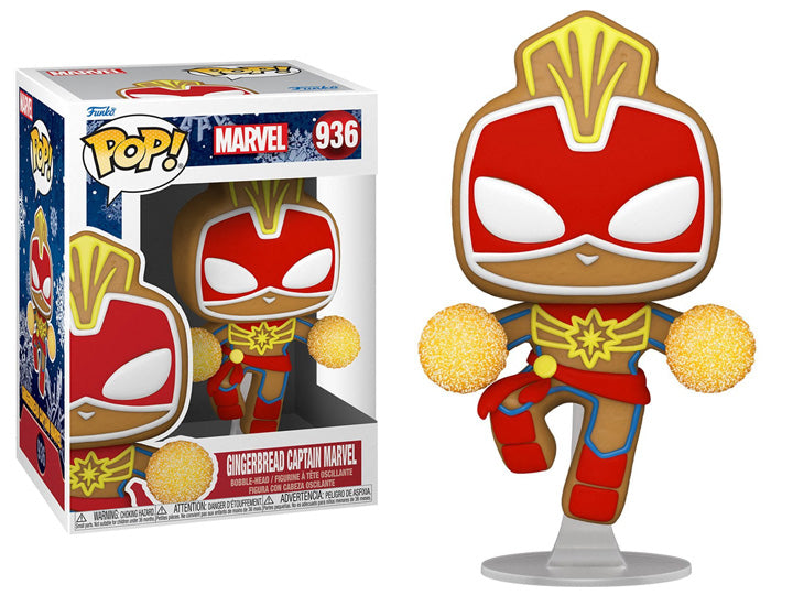 Pop! Marvel Holiday Gingerbread Captain Marvel