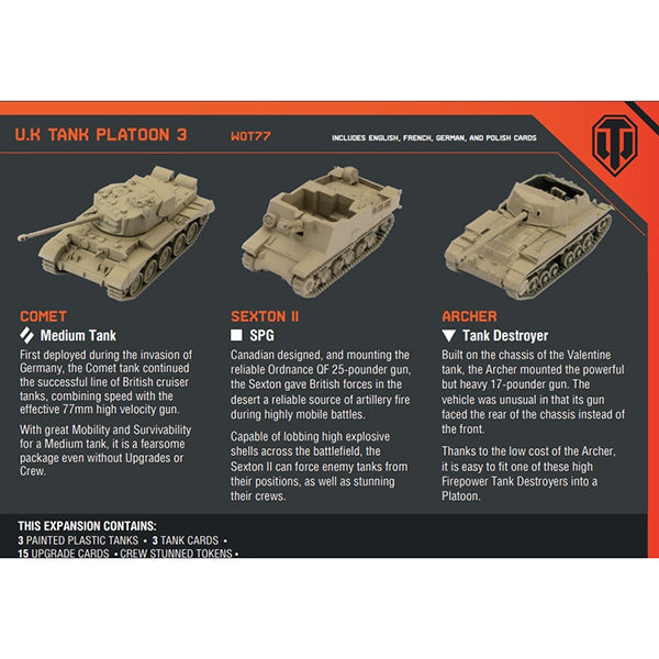 World of Tanks: British Tank Platoon Expansion (3 Miniatures)