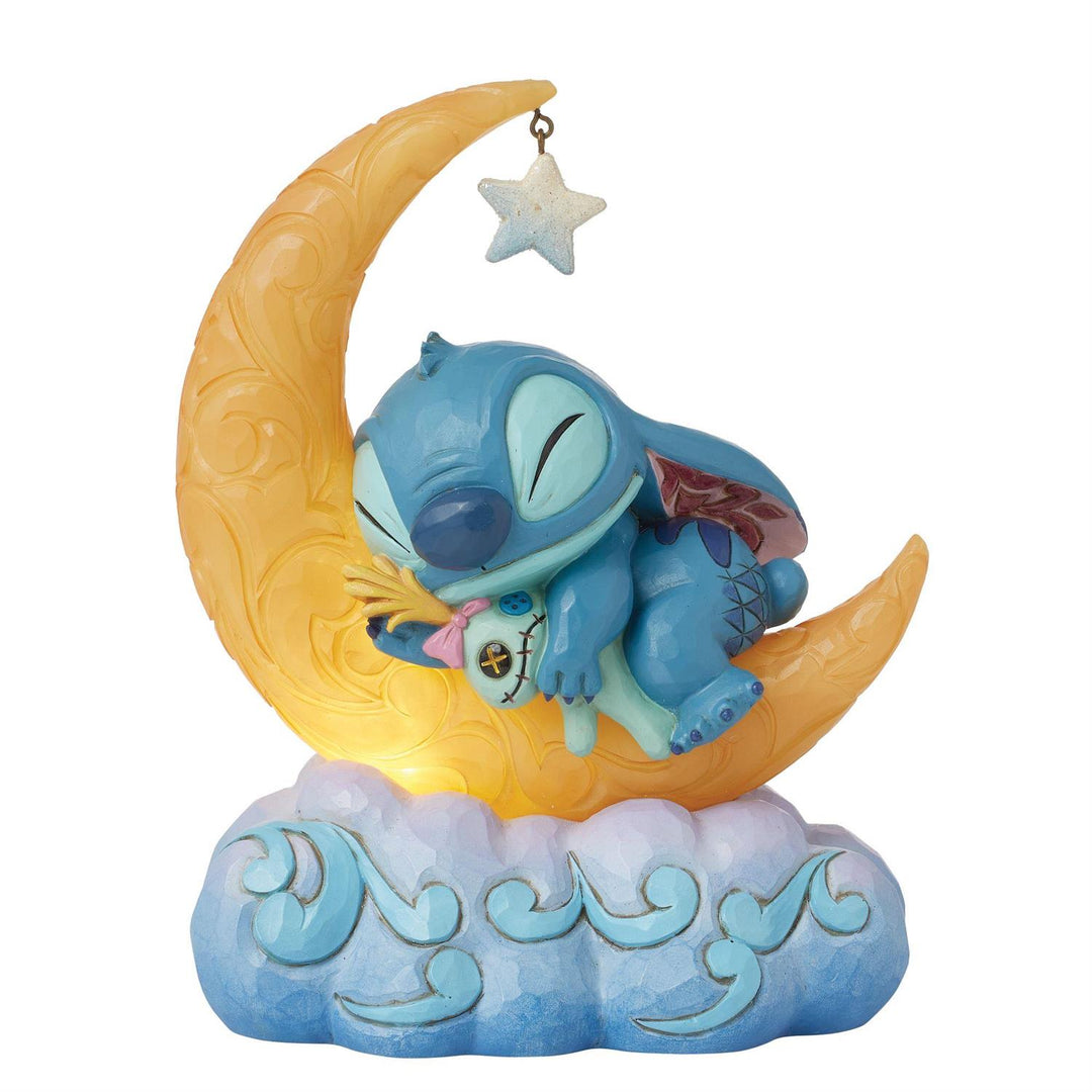Stitch & Scrump on LED Moon (Disney Traditions)