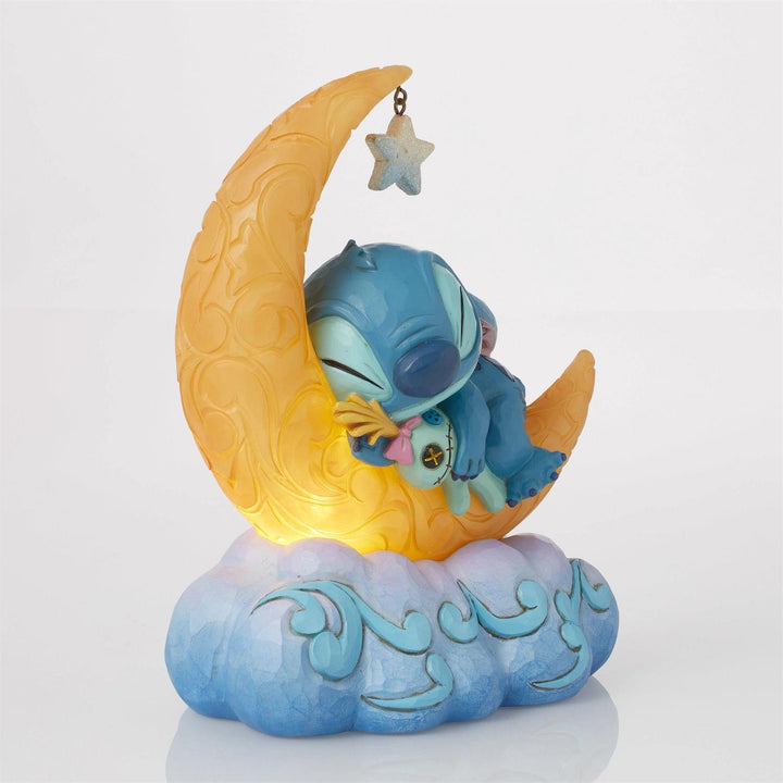 Stitch & Scrump on LED Moon (Disney Traditions)