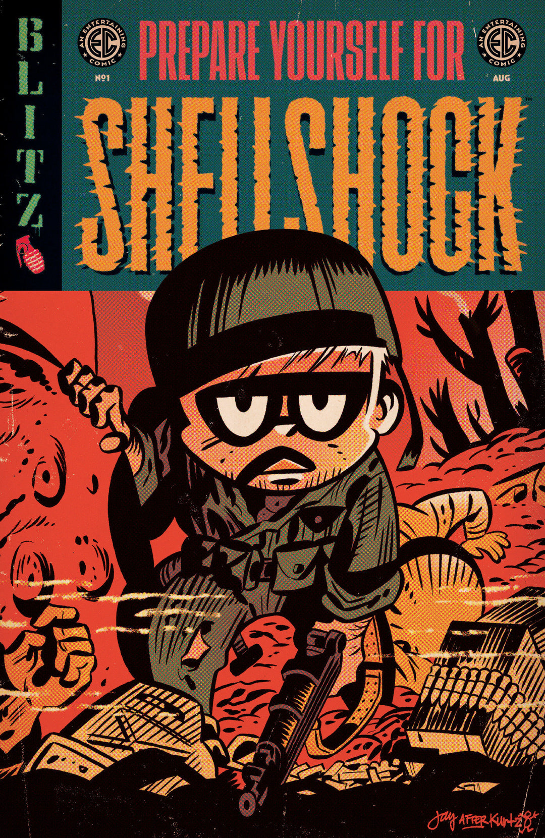 EC Shellshock #1 Cover E (1:10) Jay Stephens EC Homage Variant