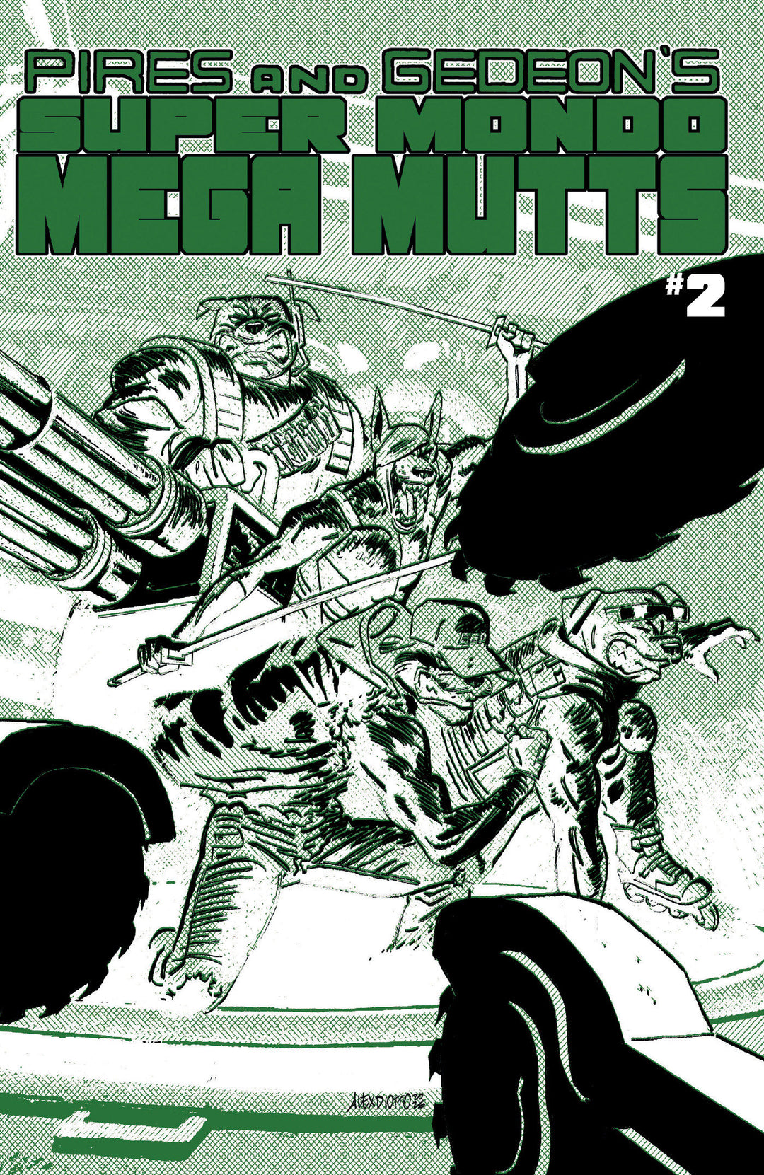 Super Mondo Mega Mutts #2 Cover B Alex Diotto Homage Variant