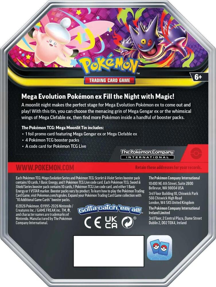 Pokemon TCG: Mega Moonlit - MEGA GENGAR EX TIN (1)