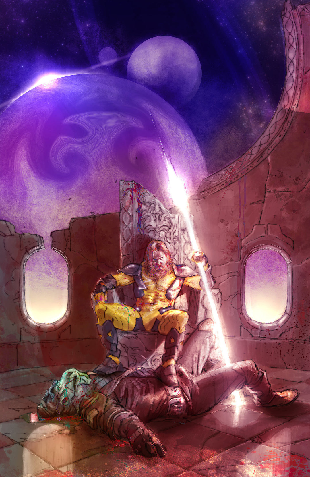 Valiant Beyond The X-O Manowar #8 The God Hunt #4 Variant D (Bufi Full Art)