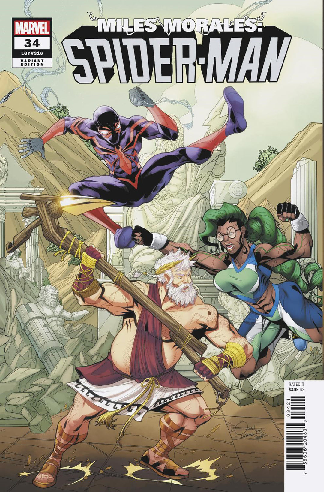 Miles Morales Spider-Man (2023) #34 Logan Lubera 5-Part Connecting Variant
