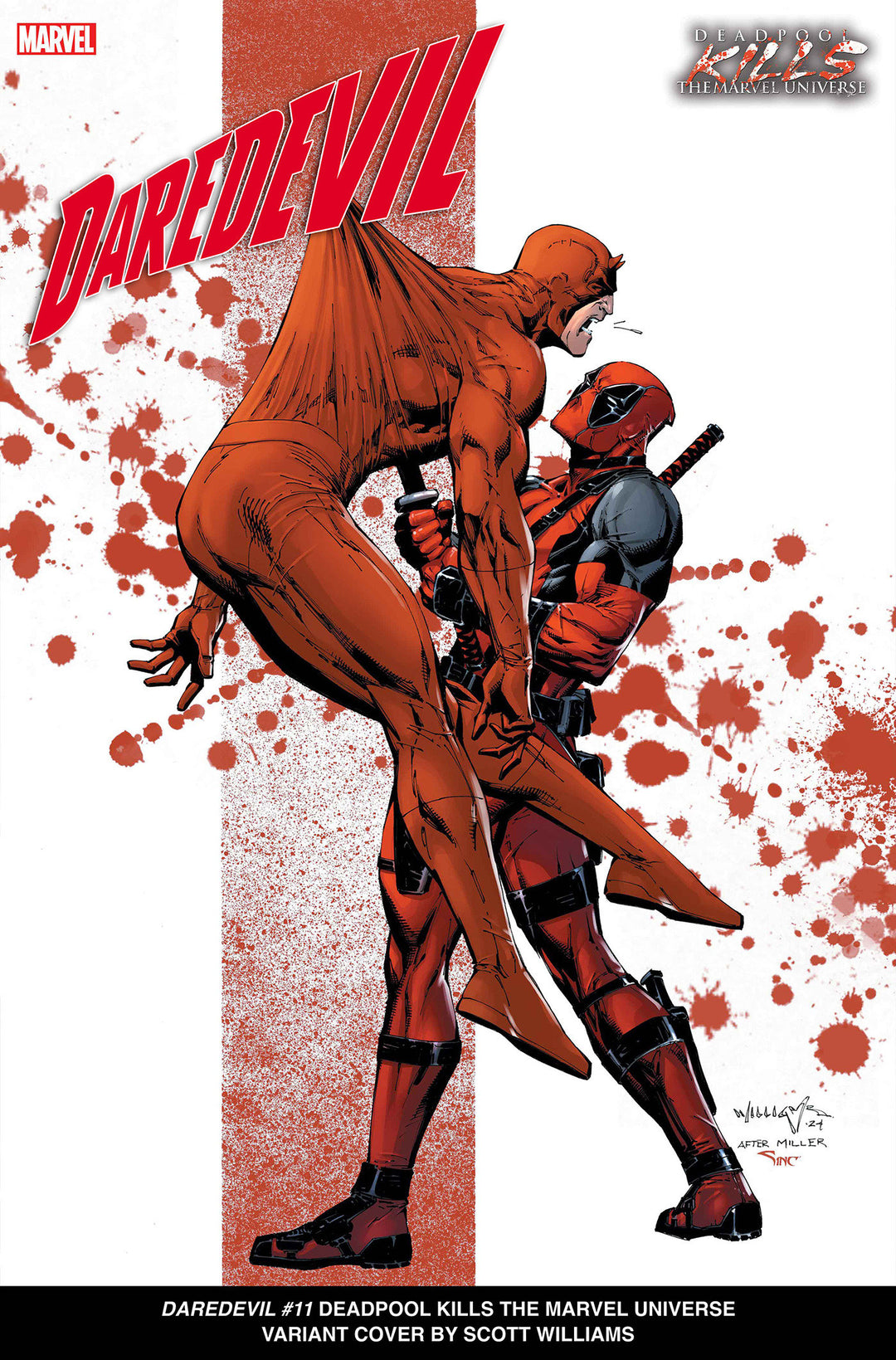 Daredevil (2023) #11 Scott Williams Deadpool Kills The Marvel Universe Variant