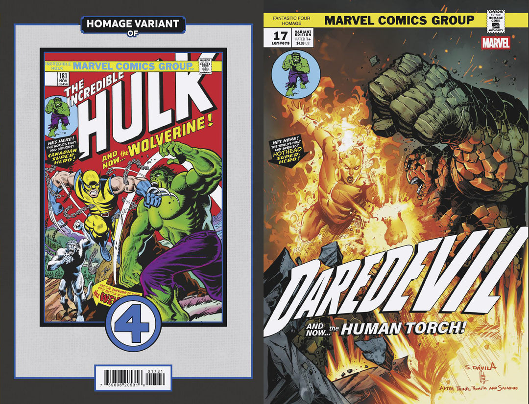 Daredevil (2023) #17 Sergio Davila Fantastic Four Homage Variant