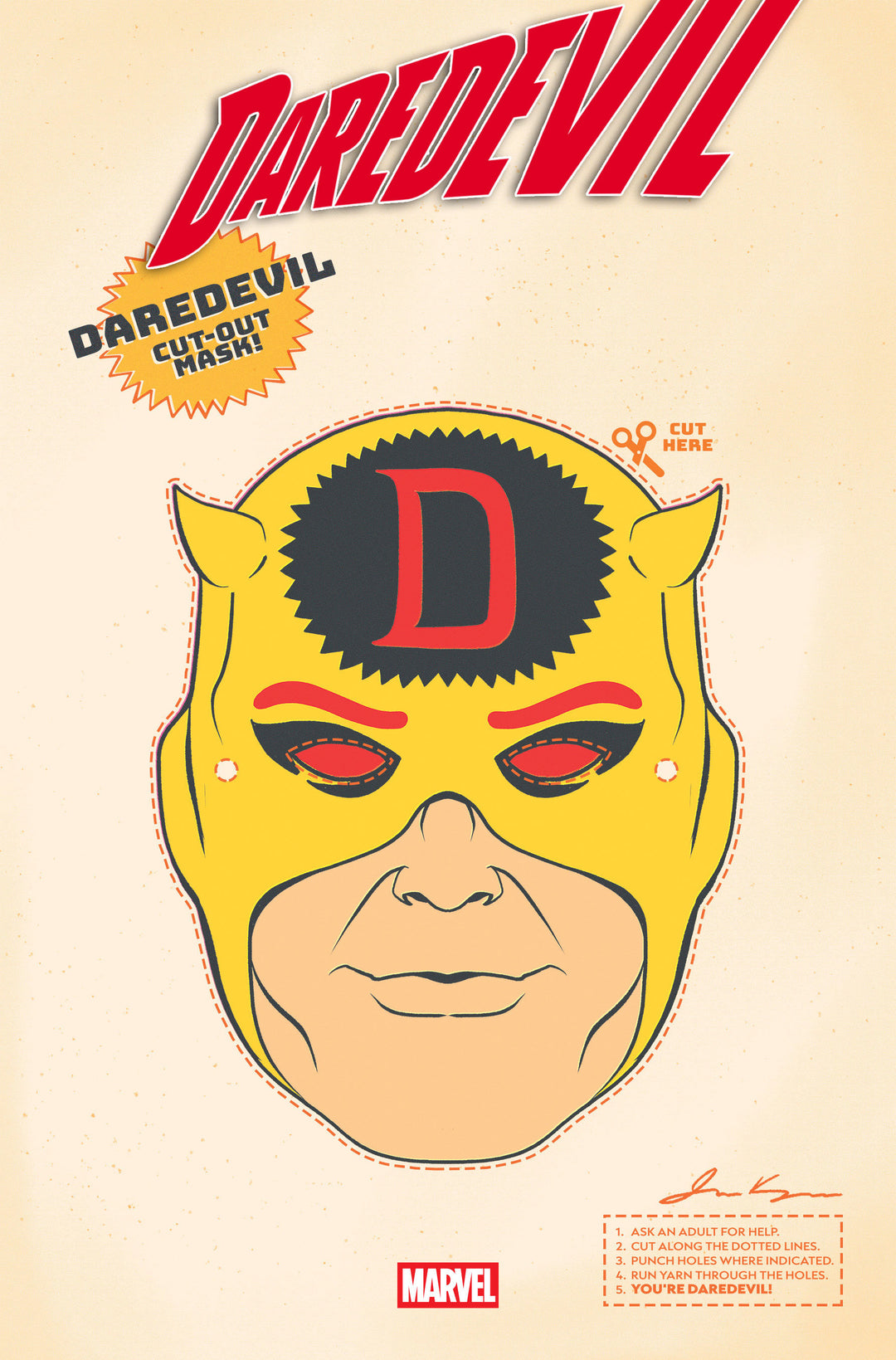 Daredevil (2023) #25 Retro Halloween Mask Variant