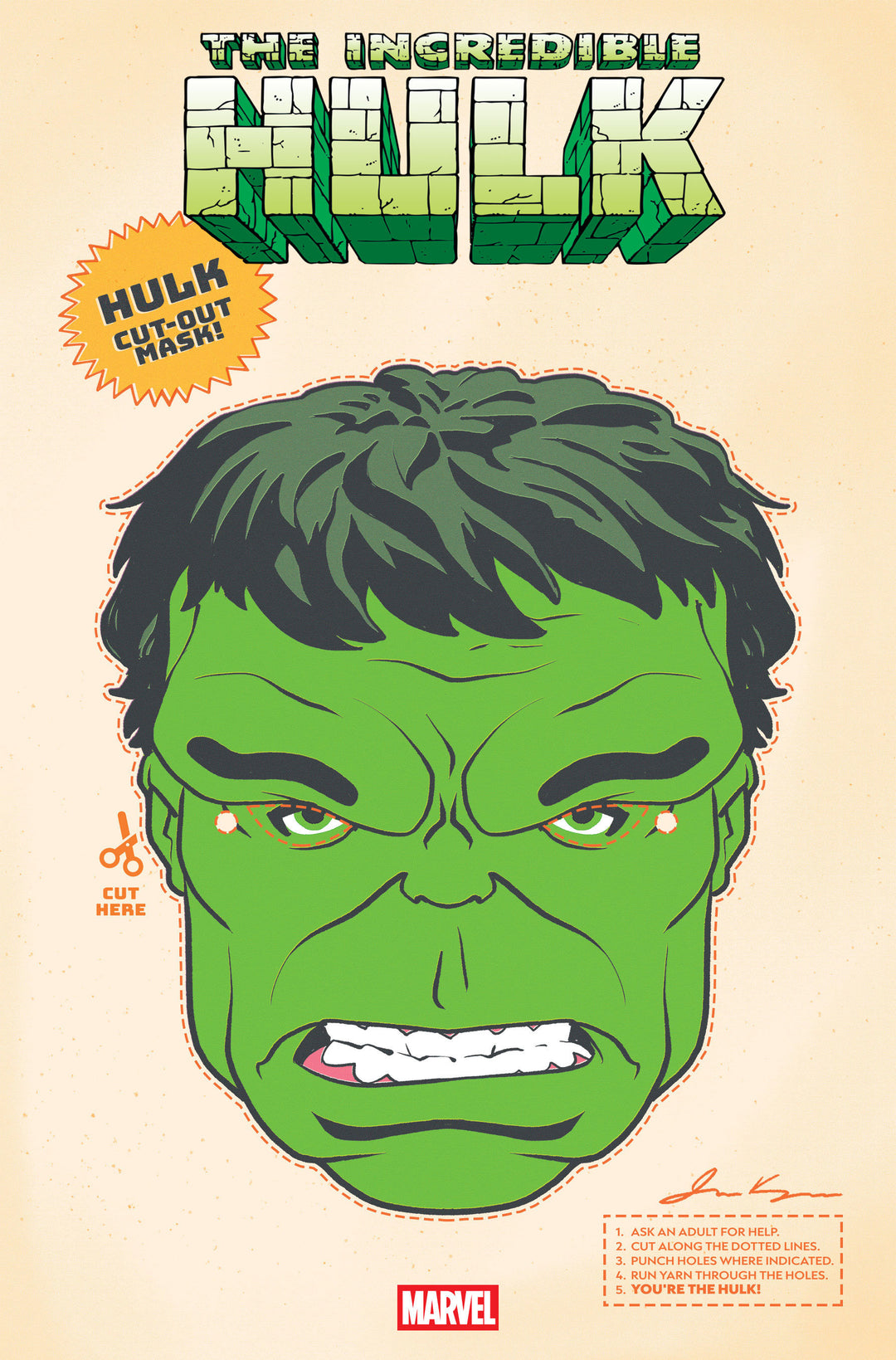 Incredible Hulk (2023) #29 Retro Halloween Mask Variant