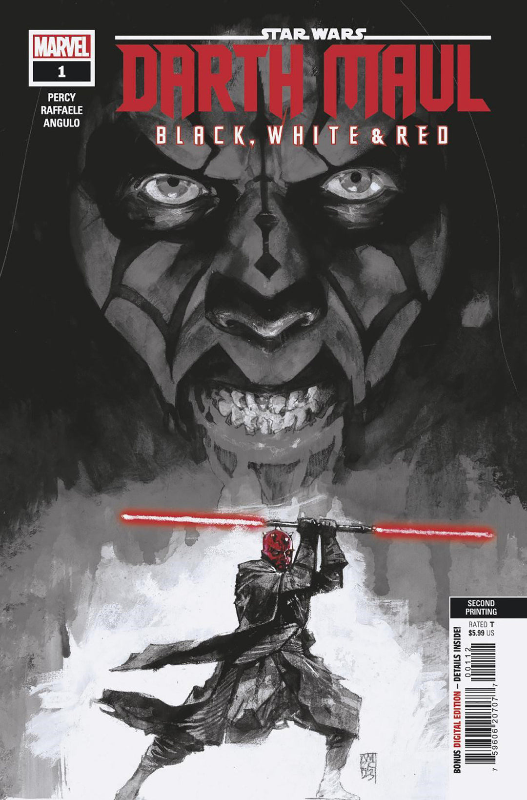 Star Wars Darth Maul Black White & Red #1 Variant (2nd Print) Alex Maleev Edition