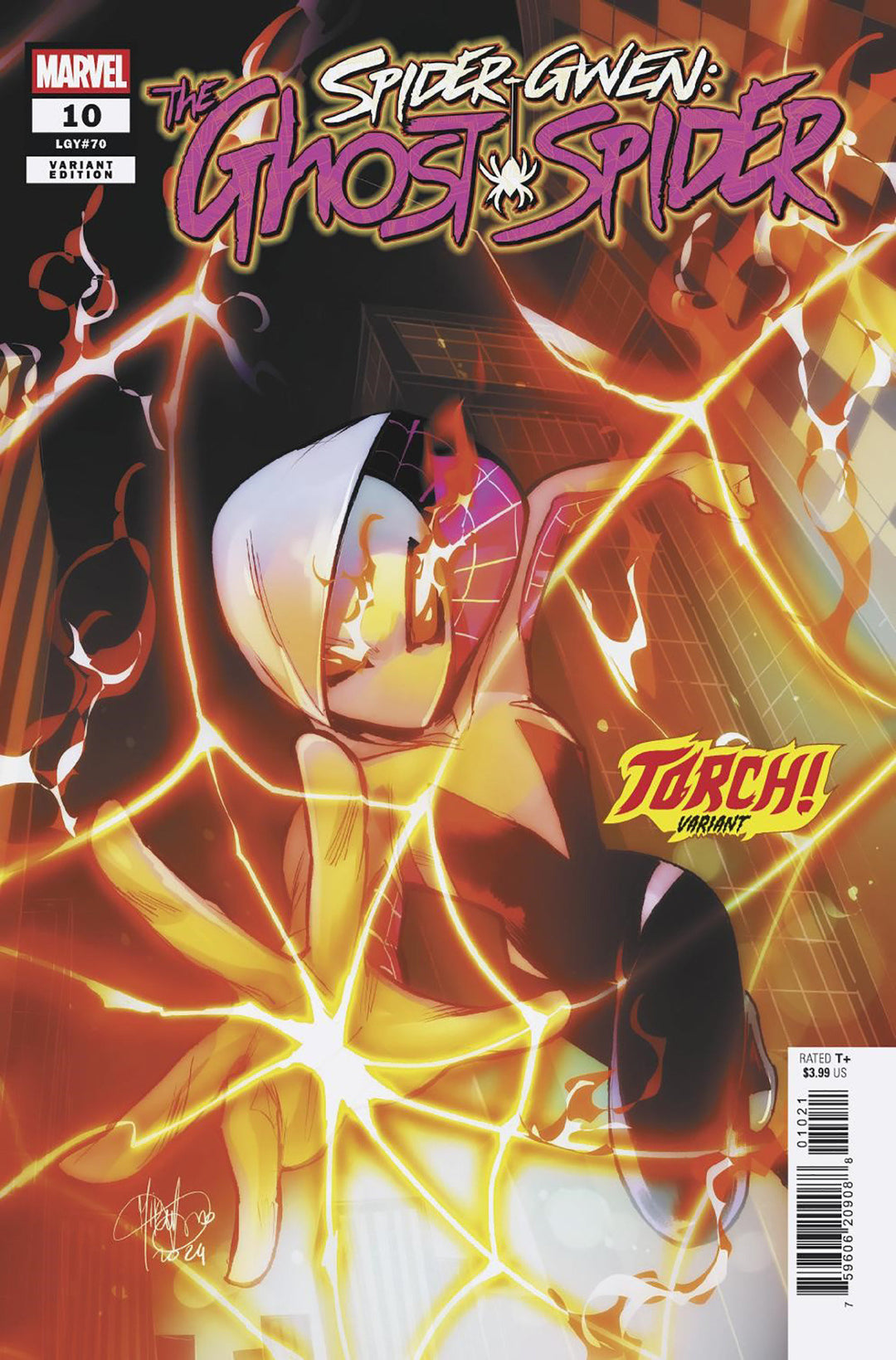 Spider-Gwen The Ghost-Spider (2024) #10 Mirka Andolfo Torch! Variant