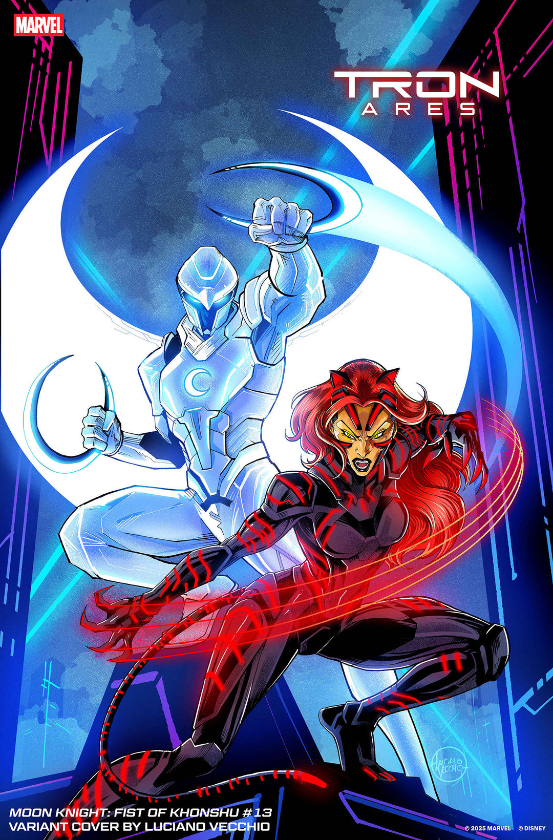 Moon Knight Fist Of Khonshu #13 Luciano Vecchio Tron: Ares Variant