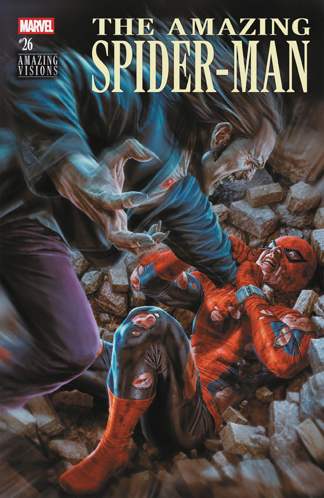 Amazing Spider-Man (2025) #26 [Death Spiral Pt. 7] Lee Bermejo Amazing Visions Variant