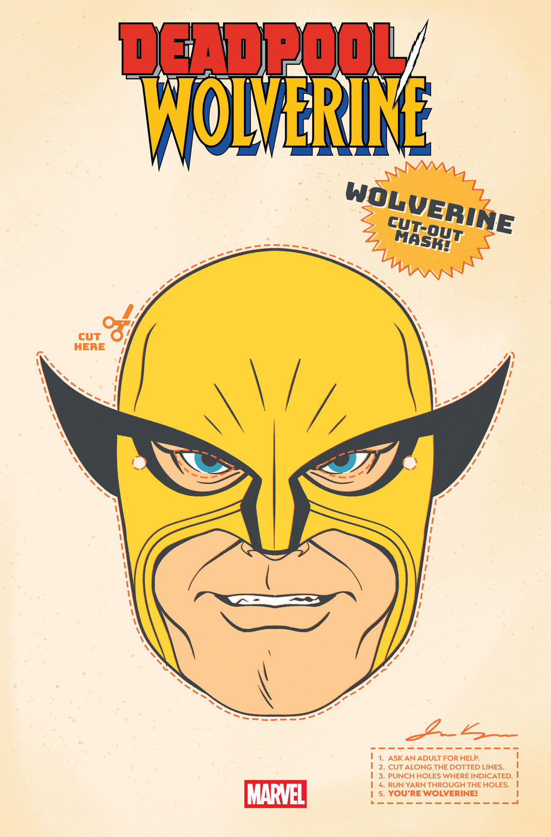 Deadpool Wolverine (2025) #9 Retro Halloween Mask Variant