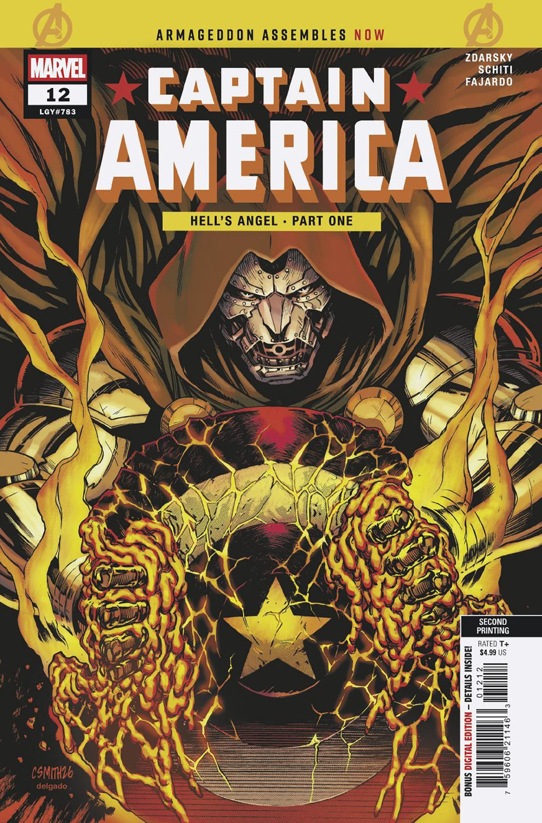 Captain America (2025) #12 Cory Smith 2nd Printing Variant [Arm]
