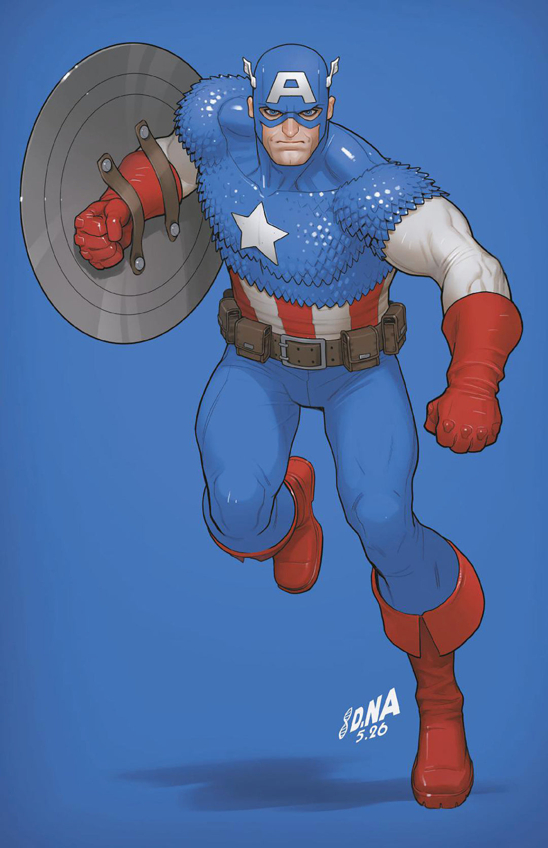 Captain America (2025) #13 [Armageddon] Variant (1:50) David Nakayama Color Block Blue Full Art Virgin Edition
