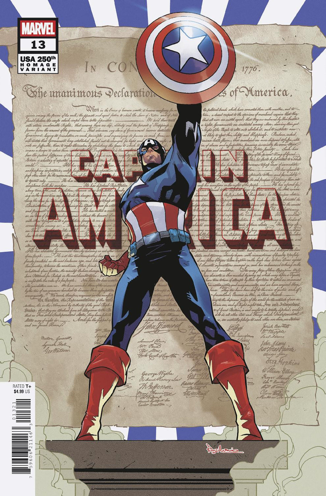 Captain America (2025) #13 [Armageddon] Roge Antonio 250th Homage Variant
