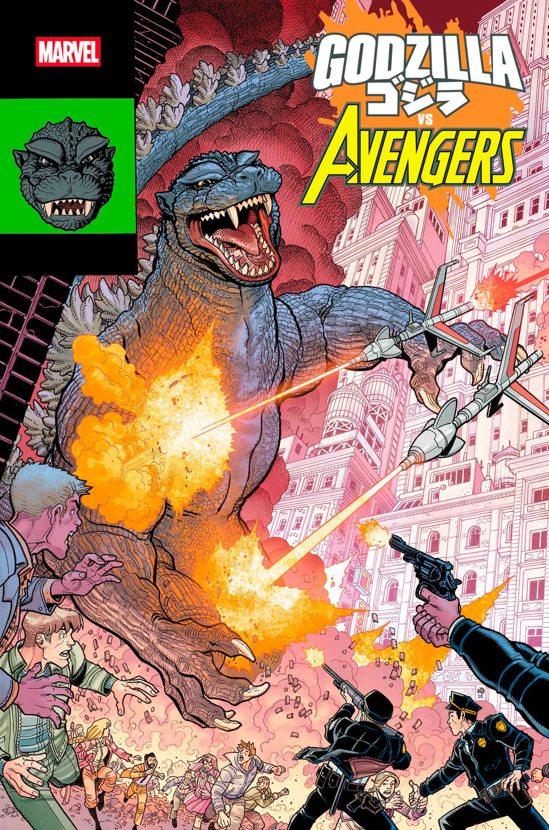 Godzilla vs Avengers #1 Nick Bradshaw Monster Homage Variant